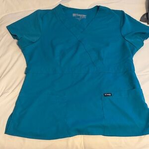Grey's Anatomy Women's Teal Scrub Top